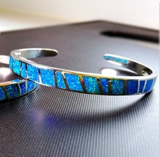Blauer opal armband - armband, feueropal