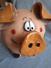 Großes Sparschwein aus Ton