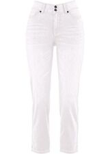 7/8 Push-up Jeans mit Bequembund Straight Gr. 52 Weiß Damenjeans Hose Pants Neu