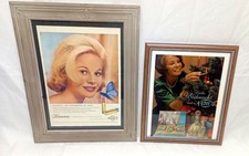2 x  4711 - Werbung  -  gerahmt - Holz/Glas 50er und 70er Jahre