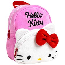 Hello Kitty 3D Kinderrucksack Plüsch 22 cm  - Kuscheliger Freizeitrucksack