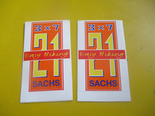 Fahrrad Sachs 21 gang  2 x Aufkleber 3 x 7 gang Fahrradschaltung  Werbung