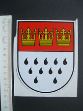 KÖLN Rhein Wappen großer Sticker Aufkleber für Auto Caravan Werbung Reklame