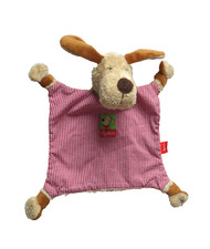 WIE NEU * Sigikid Schmusetuch Schnuffeltuch braun rot grün weiß 40416 Hund Fips