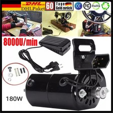 180W Ersatz-Nähmaschinenmotor Haushaltsmotor mit Fußpedal 220V 8000U/min Schwarz
