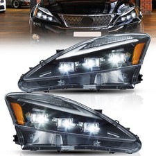 VLAND LED Scheinwerfer Für Lexus IS250/350/F (2006-2013) mit Blue Startup DRL