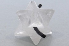  Bergkristall Merkaba Stern Schmuck Anhänger gebohrt 18mm - HS988