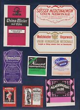 alte Etiketten / Apotheke, Drogerie, Werbung -