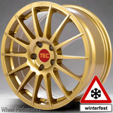 17 Zoll T7 Alufelgen 7,5x17 5x110 ET38 gold für Alfa Romeo Jeep Fiat Opel Saab