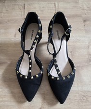 Graceland T-Steg Pumps Gr 38 Damen Spangenpumps Damenschuh mit Nieten