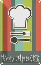 Blechschild 18x12 cm bon