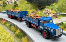 Faun L8 Hängerzug mit Ladegut Schrott Brekina 86206 OVP 1:87