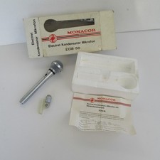 vintage MONACOR Electret Kondensator Mikrofon ECM-50 in /mit OVP  selten