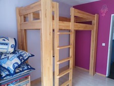 Hochbett Buche Massiv, Kinderbett, Kinderzimmer Hochbett- Eigenbau 
