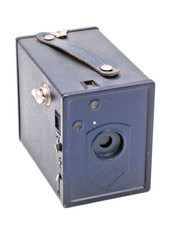 Seltene Agfa Box Schulprämie blau