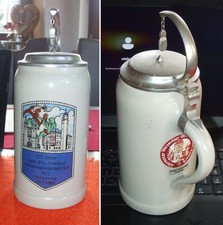 Bierkrug Zunftkrug Reservistenkrug aus Hof Schlappentag Schützengesellschaft