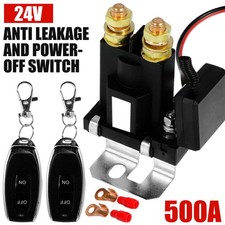 24V 500A Automatisch KFZ Auto Batterie Trennschalter Schalter +2X Fernbedienung