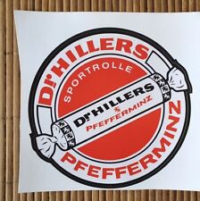 Dr. Hillers Pfefferminz Sportrolle Reklame Werbe Aufkleber Sticker 12 cm