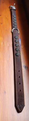 Halsband fettleder braun - fettleder,