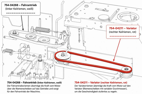 Keilriemen mtd 754 - 754-04211, efco