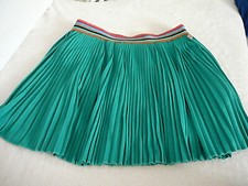 Mim-Pi Falten-Rock Gr. 146 flaschengrün kupfer-bunter Gummibund, weit schwingend