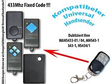 433 Mhz Handsender kompatibel zu Dorma GTA 540, GTA 550, GTA 555, GTA 510 HS43-1