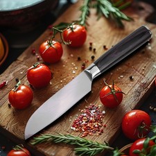 Küchenmesser Profi Kochmesser Japanisches Damast Kohlenstoffstahl Santoku Messer