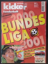 Kicker Sport-Magazin ⚽️ Sonderheft BUNDESLIGA 2000/01 komplett mit Stecktabelle 