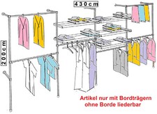 begehbarer Kleiderschrank Wandgaderobe Kleiderständer Kleiderstangen Metall W.17
