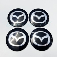 Schwarz 4x 56mm Aufkleber Felgendeckel Nabenkappen Alufelgen Stickers Für Mazda