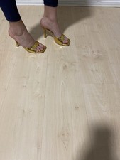 Goldene Pantolette / Mule Gr