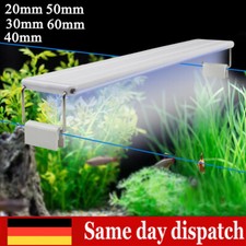 LED Aquarium Beleuchtung 20-60cm Weiß+Blau Aufsetzleuchte Fisch Tank Wasserfest