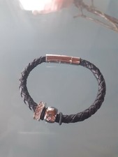 Energetix Leder Armband  Größe M schwarz 