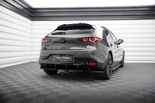Heck Spoiler Aufsatz Abrisskante passend für Mazda 3 Mk4 schwarz Hochglanz
