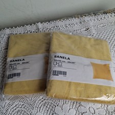 Ikea Sanela Kissenbezüge gold gelb Samt 20 x20 59 x50 cm Neu