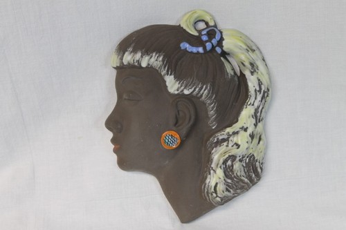 Vintage keramik wandmaske - vintage,