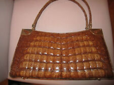 Exclusive Vintage Damenhandtasche 50er/60er Jahre Leder (Kroko) mit Portemonnaie
