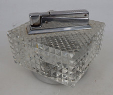 Schweres Kristall-GlasTischfeuerzeug KW Typ Classic Novo Gas ab 1965 (101749)