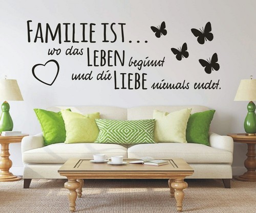 Wohnzimmer wandtattoo spruch - wohnzimmer,