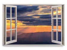 120x80cm Wandbild Fensterbild