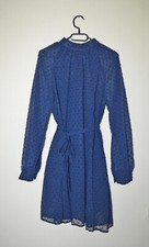 *NEU* Hydrasuit 3D Noppen Chiffon Kleid dunkelblau A-Linie chic, Gr.S M 38 40