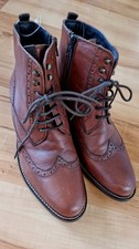 Stiefelletten ? Gr. 7,5 41 ? NEU,  Budapester Reißverschluss + Schnürung Braun