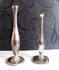 2 Dekorative Vasen Versilbert