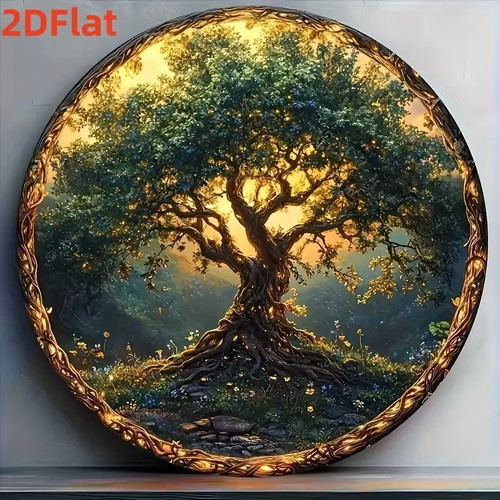 Rundes lebensbaum wandbild - rundes, 20