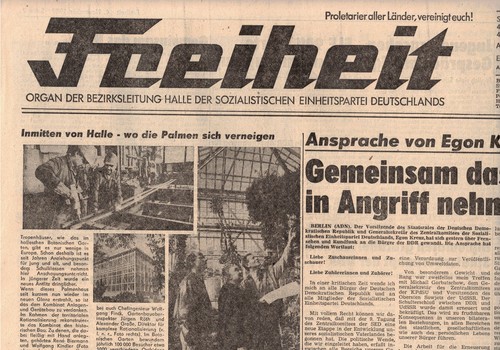 Ddr zeitung freiheit halle - zeitung,