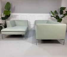 B&B Italia Charles Designer Marken Sofa Leder Mint Couch