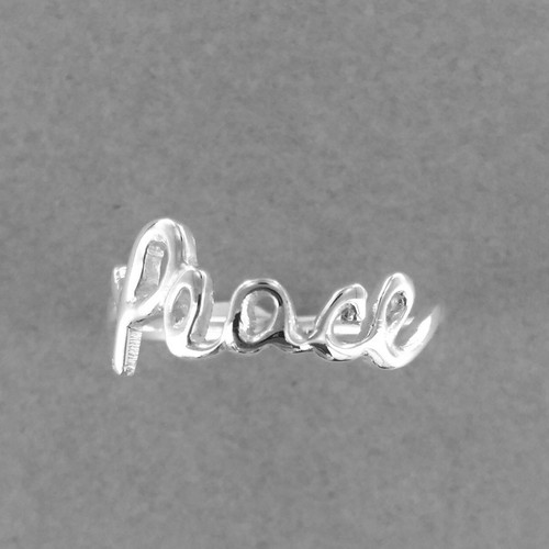 Peace buchstabe silberring - silberring,