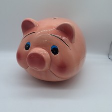 Vintage Sparschwein groß - ca 25cm lang -  Spardose Keramik