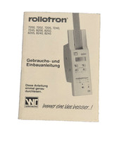Rollotron Gebrauchs/Einbauanleitung 7200 7202 7205 7240 7245 8200 8202 8205 usw.