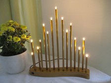 LED-Dekorationsleuchte S-Bogen, goldfarben,  15 Leuchtstäbe, Light Zone